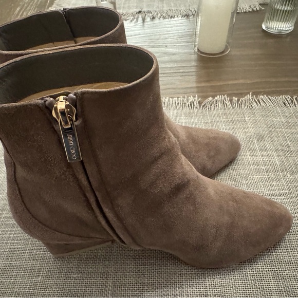Jimmy Choo Taupe Mink Suede Boots - Picture 8 of 13